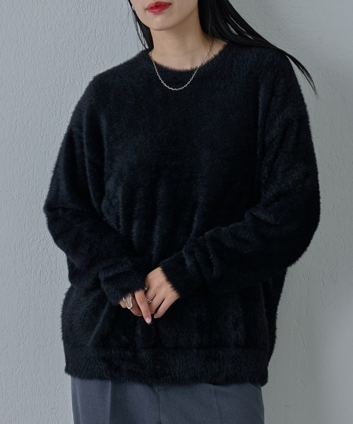 COLONY 2139（コロニートゥーワンスリーナイン）の「テックシャギープルオーバー（ニット/セーター・メンズ・ブラック/グレー/イエロー・MEDIUM/LARGE）」の4枚目の写真