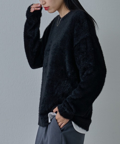 COLONY 2139（コロニートゥーワンスリーナイン）の「テックシャギープルオーバー（ニット/セーター・メンズ・ブラック/グレー/イエロー・MEDIUM/LARGE）」の8枚目の写真