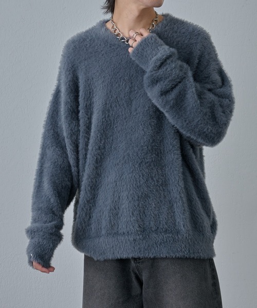 COLONY 2139（コロニートゥーワンスリーナイン）の「テックシャギープルオーバー（ニット/セーター・メンズ・ブラック/グレー/イエロー・MEDIUM/LARGE）」の9枚目の写真