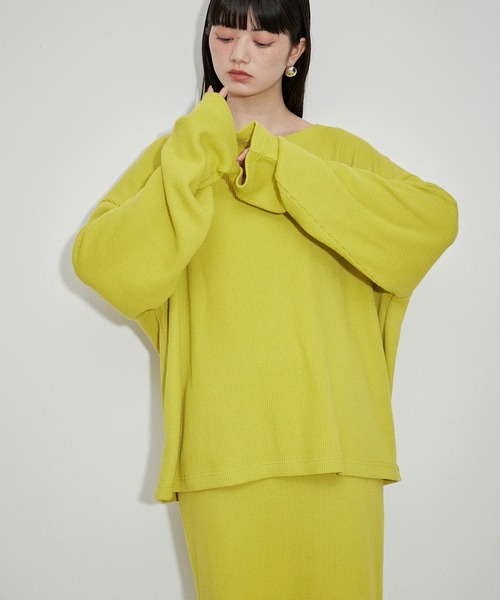 MILLER（ミラー）の「【Miller for ADAM ET ROPE】別注WAFFLE L/S TEE（Tシャツ/カットソー・レディース・ブラック/パープル/ミント・FREE）」の3枚目の写真