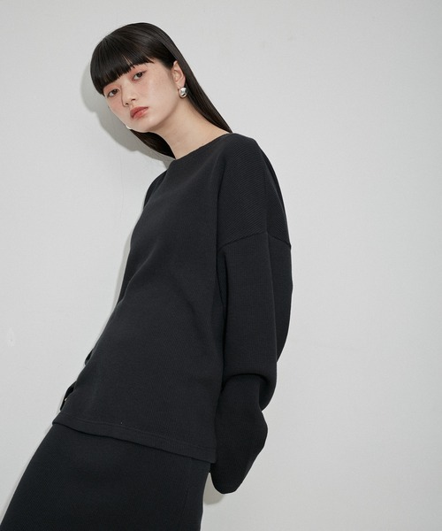 MILLER（ミラー）の「【Miller for ADAM ET ROPE】別注WAFFLE L/S TEE（Tシャツ/カットソー・レディース・ブラック/パープル/ミント・FREE）」の2枚目の写真