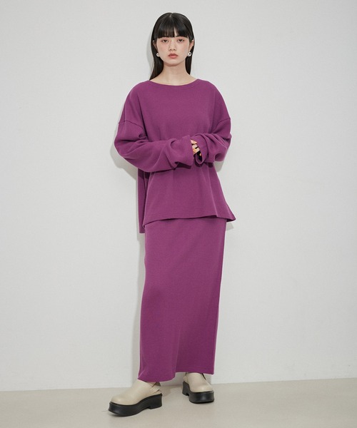 MILLER（ミラー）の「【Miller for ADAM ET ROPE】別注WAFFLE L/S TEE（Tシャツ/カットソー・レディース・ブラック/パープル/ミント・FREE）」の5枚目の写真