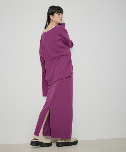 MILLER（ミラー）の「【Miller for ADAM ET ROPE】別注WAFFLE L/S TEE（Tシャツ/カットソー・レディース・ブラック/パープル/ミント・FREE）」の6枚目の写真