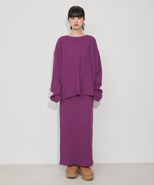 MILLER（ミラー）の「【Miller for ADAM ET ROPE】別注WAFFLE L/S TEE（Tシャツ/カットソー・レディース・ブラック/パープル/ミント・FREE）」の7枚目の写真