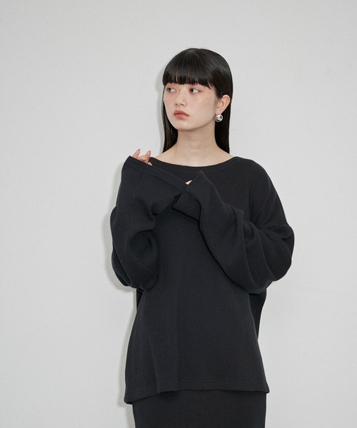 MILLER（ミラー）の「【Miller for ADAM ET ROPE】別注WAFFLE L/S TEE（Tシャツ/カットソー・レディース・ブラック/パープル/ミント・FREE）」の12枚目の写真