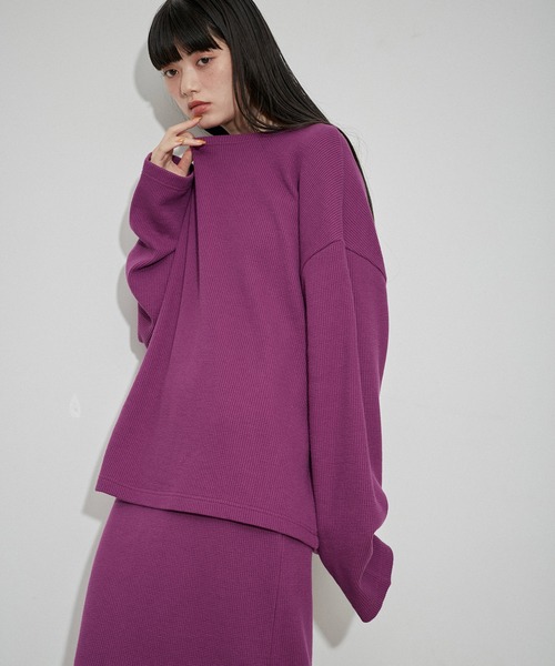 MILLER（ミラー）の「【Miller for ADAM ET ROPE】別注WAFFLE L/S TEE（Tシャツ/カットソー・レディース・ブラック/パープル/ミント・FREE）」の13枚目の写真