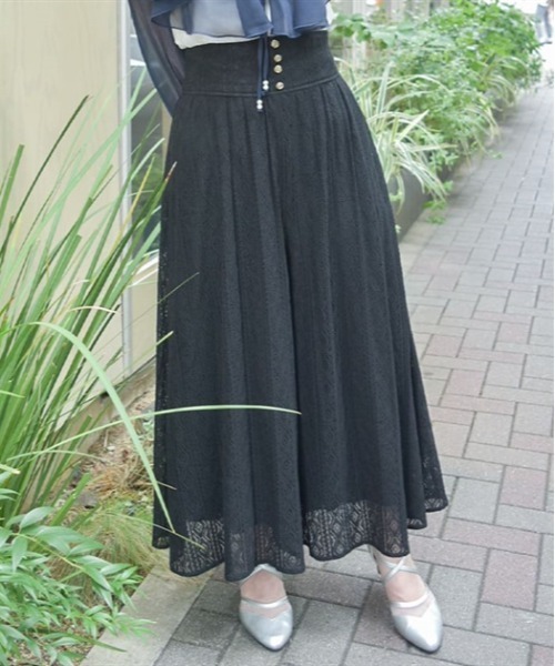 axes femme(アクシーズファム)の「バックレースアップレースパンツ(その他パンツ・レディース・キナリ/ブラック・FREE)」の1枚目の写真
