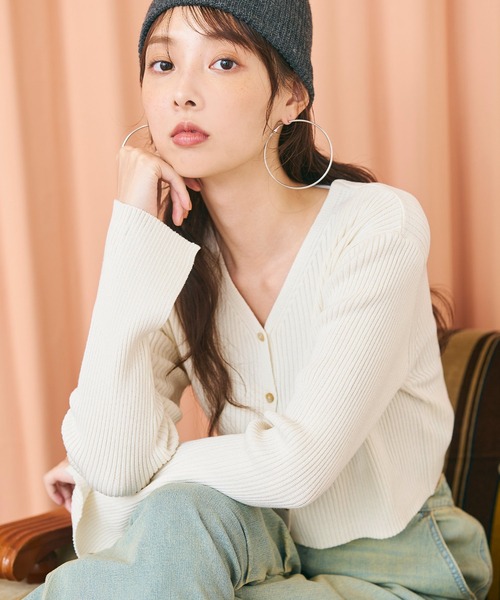 現行モデル/芸能人着用✨プラダ クロップド コットン カーディガン