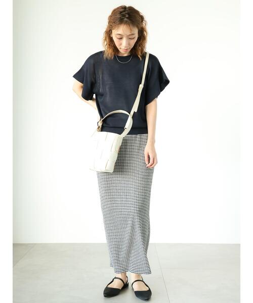 Lugnoncure（ルノンキュール）の「フレアスリーブニット（ニット/セーター・レディース・オフホワイト/ネイビー・F）」の6枚目の写真