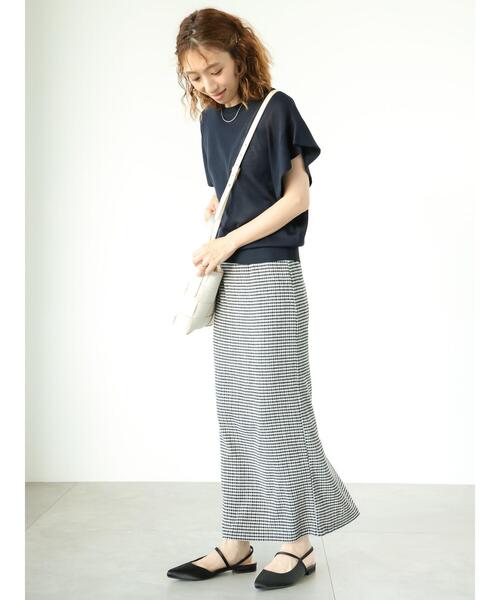 Lugnoncure（ルノンキュール）の「フレアスリーブニット（ニット/セーター・レディース・オフホワイト/ネイビー・F）」の8枚目の写真