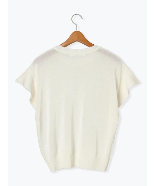 Lugnoncure（ルノンキュール）の「フレアスリーブニット（ニット/セーター・レディース・オフホワイト/ネイビー・F）」の12枚目の写真