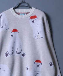 Jacquard Fabric Allover Pattern Animal Knit/総柄 アニマル柄 ジャガード ニット レディース メンズ