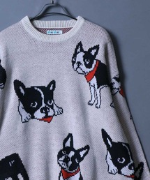 Jacquard Fabric Allover Pattern Animal Knit/総柄 アニマル柄 ジャガード ニット レディース メンズ
