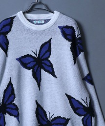 ANPAS（アンパス）の「Jacquard Fabric Allover Pattern Animal Knit/総柄 アニマル柄 ジャガード ニット レディース メンズ（ニット/セーター）」