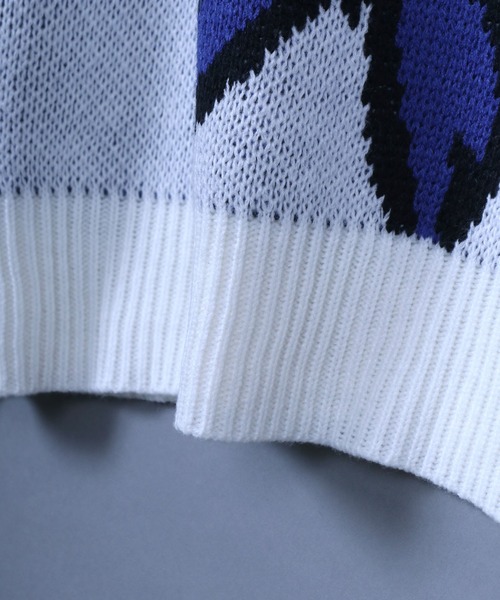 ANPAS（アンパス）の「Jacquard Fabric Allover Pattern Animal Knit/総柄 アニマル柄 ジャガード ニット レディース メンズ（ニット/セーター・メンズ・ブラック系その他/ホワイト系その他/グリーン系その他/ホワイト系その他2/ホワイト系その他3/ブルー系その他/ホワイト系その他4/グレー系その他・M/L）」の13枚目の写真