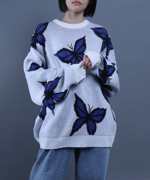 ANPAS（アンパス）の「Jacquard Fabric Allover Pattern Animal Knit/総柄 アニマル柄 ジャガード ニット レディース メンズ（ニット/セーター・メンズ・ブラック系その他/ホワイト系その他/グリーン系その他/ホワイト系その他2/ホワイト系その他3/ブルー系その他/ホワイト系その他4/グレー系その他・M/L）」の14枚目の写真