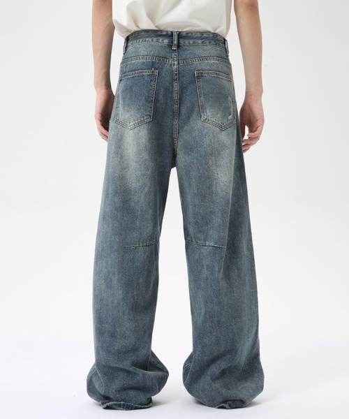 WESTBOY(ウエストボーイ)の「ルーズバギーウォッシュドデニムパンツ/セミワイドデニムパンツ WO24W1PT03【WB ORIGINALS】(デニムパンツ・メンズ・ブルー・XL/M/L)」の11枚目の写真