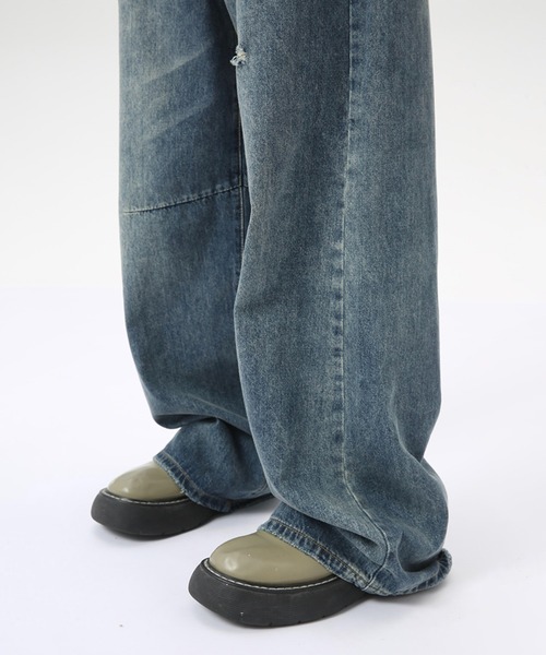 WESTBOY(ウエストボーイ)の「ルーズバギーウォッシュドデニムパンツ/セミワイドデニムパンツ WO24W1PT03【WB ORIGINALS】(デニムパンツ・メンズ・ブルー・XL/M/L)」の13枚目の写真