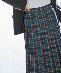 ブリティッシュチェックプリーツロングスカート