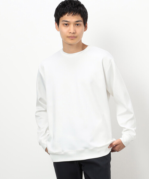 COMME CA ISM(コムサイズム)の「ストレッチダンボールニット プルオーバー (長袖)(Tシャツ/カットソー・メンズ・ブラック/ホワイト/ボルドー/チャコール・LARGE/MEDIUM)」の2枚目の写真