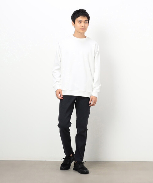 COMME CA ISM(コムサイズム)の「ストレッチダンボールニット プルオーバー (長袖)(Tシャツ/カットソー・メンズ・ブラック/ホワイト/ボルドー/チャコール・LARGE/MEDIUM)」の5枚目の写真