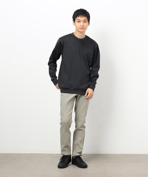 COMME CA ISM(コムサイズム)の「ストレッチダンボールニット プルオーバー (長袖)(Tシャツ/カットソー・メンズ・ブラック/ホワイト/ボルドー/チャコール・LARGE/MEDIUM)」の9枚目の写真