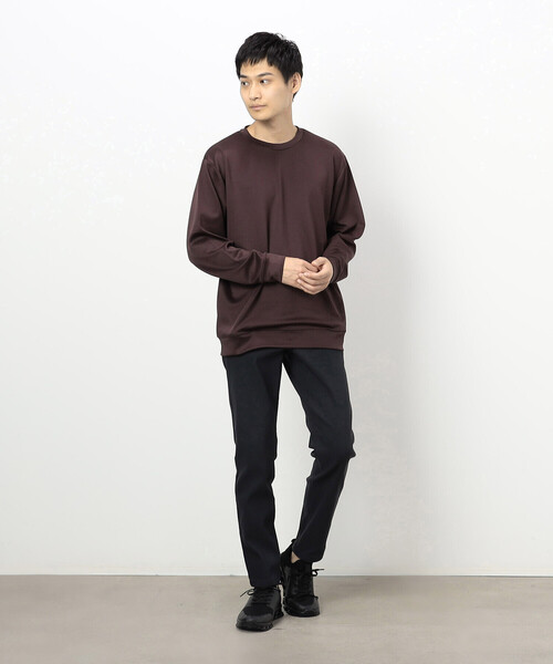 COMME CA ISM(コムサイズム)の「ストレッチダンボールニット プルオーバー (長袖)(Tシャツ/カットソー・メンズ・ブラック/ホワイト/ボルドー/チャコール・LARGE/MEDIUM)」の11枚目の写真