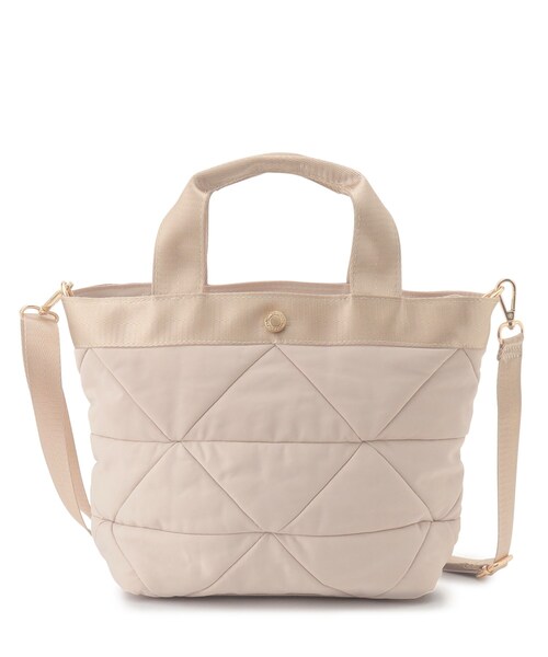 OPAQUE.CLIP（オペークドットクリップ）の「◆【2WAY】トライアングルミドルトートバッグ（トートバッグ・レディース・ベージュ/チャコールグレー/ブラック/グレー系4・00）」の4枚目の写真