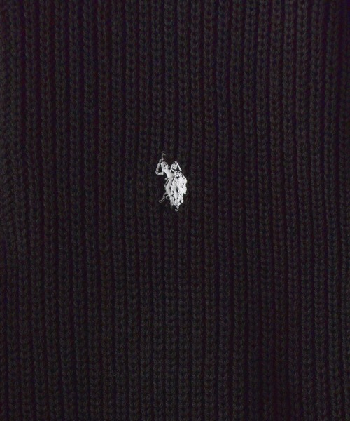 U.S. POLO ASSN.（ユーエスポロアッスン）の「U.S. POLO ASSN./ユーエスポロアッスン ハーフジップニット（ニット/セーター・メンズ・ブラック/アイボリー/ダークオレンジ/ダークブルー/ベージュ/ネイビー・M/L/LL）」の9枚目の写真