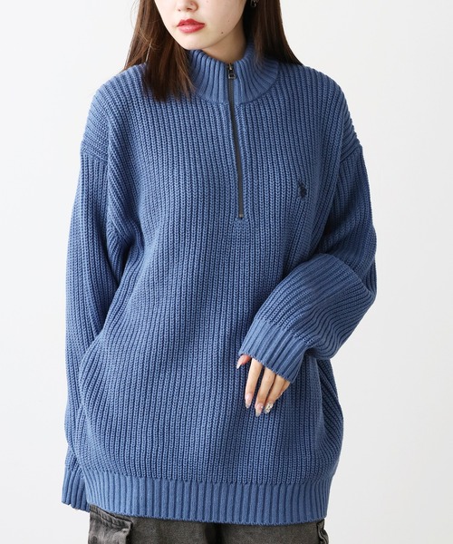 U.S. POLO ASSN.（ユーエスポロアッスン）の「U.S. POLO ASSN./ユーエスポロアッスン ハーフジップニット（ニット/セーター・メンズ・ブラック/アイボリー/ダークオレンジ/ダークブルー/ベージュ/ネイビー・M/L/LL）」の20枚目の写真