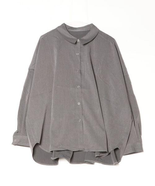 terrace（テラス）の「バックシャーリングシャツ（シャツ/ブラウス・レディース・チャコール/ベージュ/グレー・MEDIUM）」の22枚目の写真
