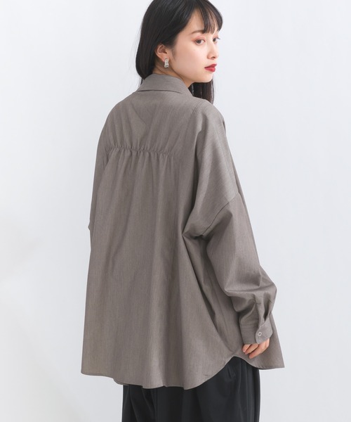ブラウス シャツ バックシャーリング シャツブラウス レディース バックシャーリング シャツブラウス（シャツ/レディース
