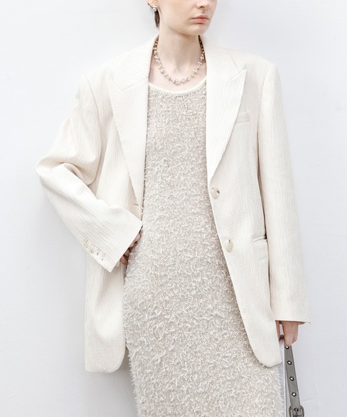tageechita(タジチタ)の「【tageechita】ツイードラウンドネックニットワンピース(ワンピース・レディース・アイボリー・L/M/S)」の16枚目の写真