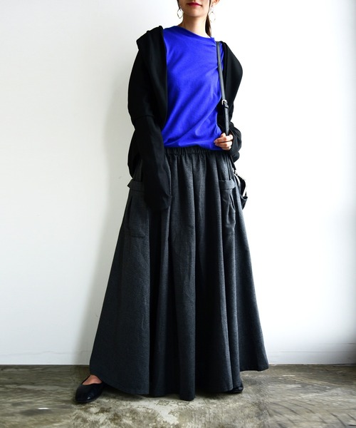 and it_（アンドイット）の「ネルチェック立体ポケットスカート（スカート・レディース・ブルー/ブラック/ブラウン・M-L）」の8枚目の写真