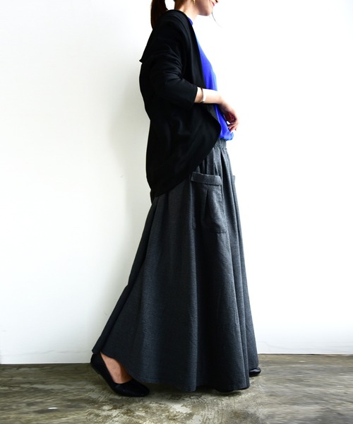 and it_（アンドイット）の「ネルチェック立体ポケットスカート（スカート・レディース・ブルー/ブラック/ブラウン・M-L）」の9枚目の写真