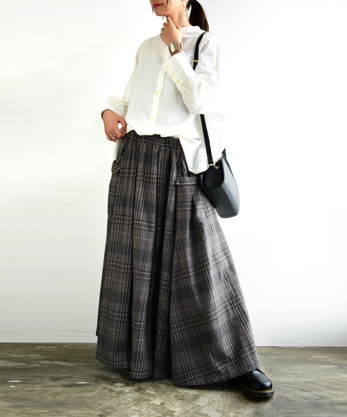 and it_（アンドイット）の「ネルチェック立体ポケットスカート（スカート・レディース・ブルー/ブラック/ブラウン・M-L）」の14枚目の写真