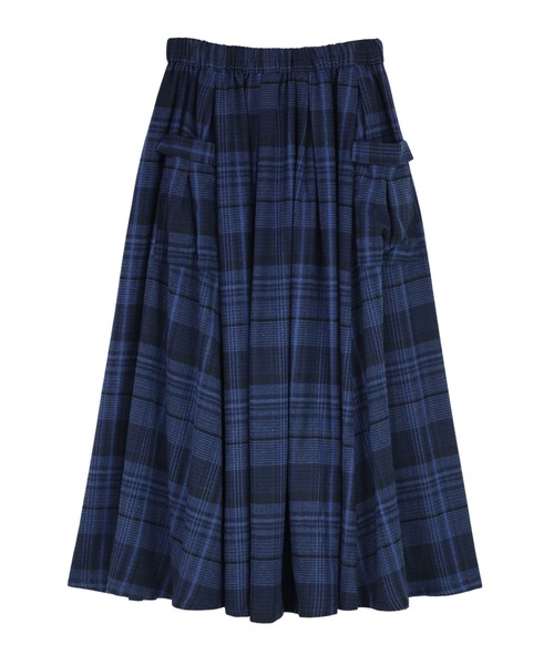 and it_（アンドイット）の「ネルチェック立体ポケットスカート（スカート・レディース・ブルー/ブラック/ブラウン・M-L）」の16枚目の写真