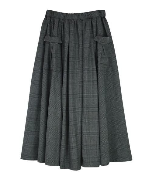 and it_（アンドイット）の「ネルチェック立体ポケットスカート（スカート・レディース・ブルー/ブラック/ブラウン・M-L）」の17枚目の写真