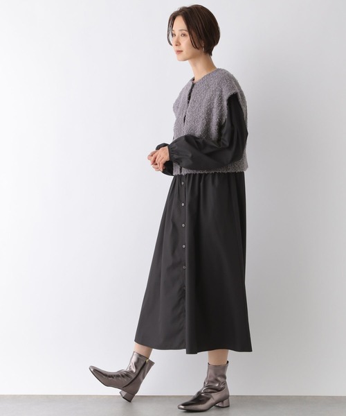 LEPSIM（レプシィム）の「ニットベストSETワンピース　140443（ワンピース・レディース・オフホワイト/ブラック・FREE）」の13枚目の写真