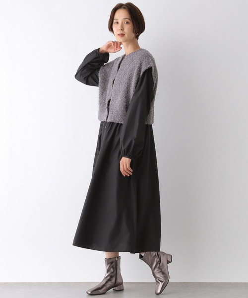 LEPSIM（レプシィム）の「ニットベストSETワンピース　140443（ワンピース・レディース・オフホワイト/ブラック・FREE）」の14枚目の写真