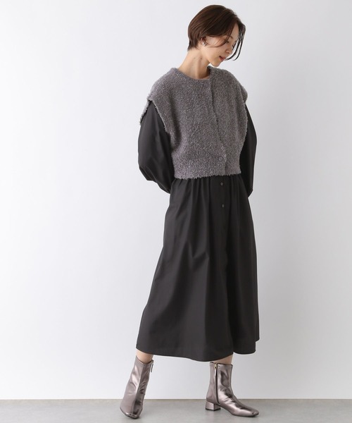 LEPSIM（レプシィム）の「ニットベストSETワンピース　140443（ワンピース・レディース・オフホワイト/ブラック・FREE）」の15枚目の写真