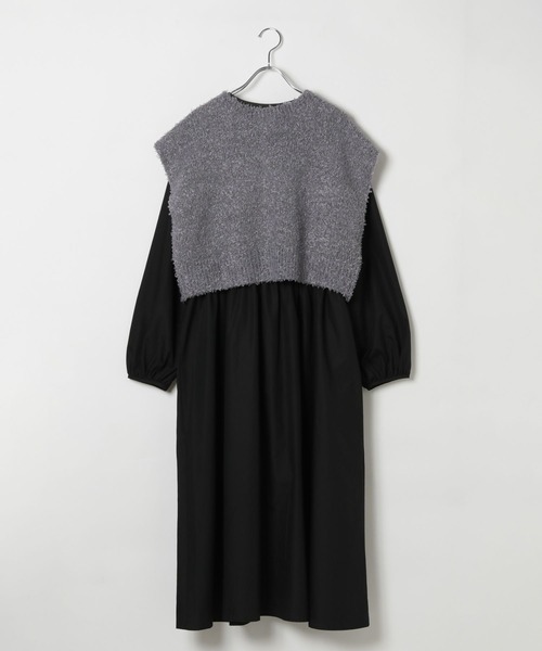 LEPSIM（レプシィム）の「ニットベストSETワンピース　140443（ワンピース・レディース・オフホワイト/ブラック・FREE）」の16枚目の写真