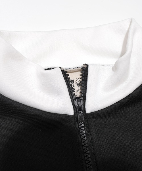 Bee des Bee（ビーデスビー）の「袖リボントラックジャケット（ブルゾン・キッズ・アイボリー/ライトブルー/ブラック/ピンク・110cm/100cm/150cm/140cm/130cm/120cm）」の5枚目の写真