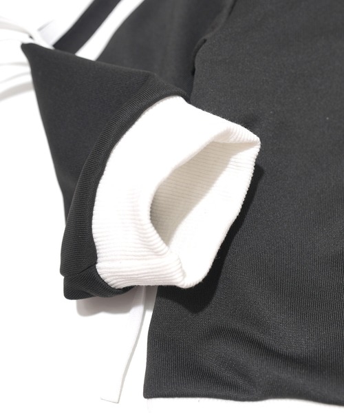 Bee des Bee（ビーデスビー）の「袖リボントラックジャケット（ブルゾン・キッズ・アイボリー/ライトブルー/ブラック/ピンク・110cm/100cm/150cm/140cm/130cm/120cm）」の7枚目の写真