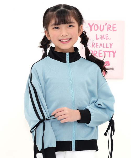 Bee des Bee（ビーデスビー）の「袖リボントラックジャケット（ブルゾン・キッズ・アイボリー/ライトブルー/ブラック/ピンク・110cm/100cm/150cm/140cm/130cm/120cm）」の20枚目の写真