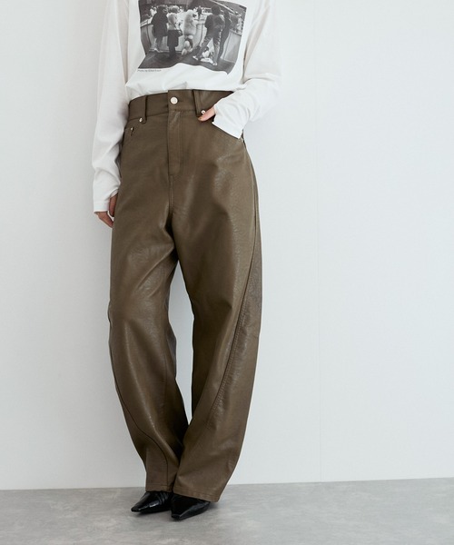 ADAM ET ROPE'（アダムエロペ）の「カービィー5ポケットパンツ（その他パンツ・レディース・ブラック/ブラウン・38/36）」の2枚目の写真