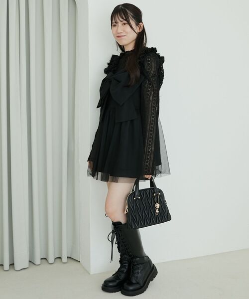 MAJESTIC LEGON(マジェスティックレゴン)の「パワショルレース長袖トップス(Tシャツ/カットソー・レディース・オフホワイト/ブラック/アイボリー・MEDIUM)」の21枚目の写真