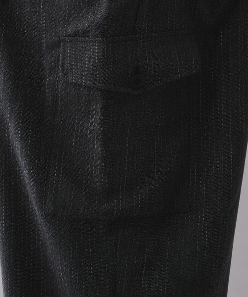 Adoon plain（アドーンプレーン）の「STRIPE WIDE GURKHA PANTS / ストライプワイドグルカパンツ（その他パンツ・メンズ・ブラウン/チャコールグレー・MEDIUM/LARGE）」の10枚目の写真