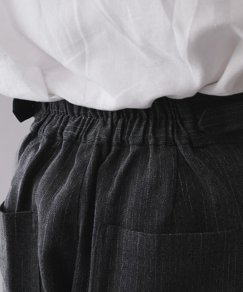 Adoon plain（アドーンプレーン）の「STRIPE WIDE GURKHA PANTS / ストライプワイドグルカパンツ（その他パンツ・メンズ・ブラウン/チャコールグレー・MEDIUM/LARGE）」の19枚目の写真