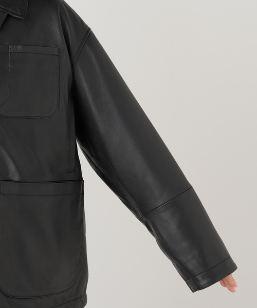 FRAMeWORK（フレームワーク）の「CCU SHEEP LEATHER カバーオール（カバーオール・レディース・ブラック・FREE）」の17枚目の写真